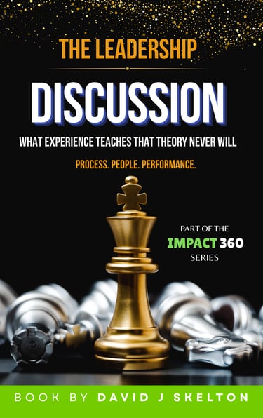 The leadership Discussion Book cover by David J Skelton