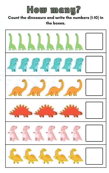 Fun with Numbers Book Page