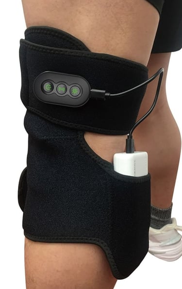 Genesys for the Knee showing battery connected to the function buttons