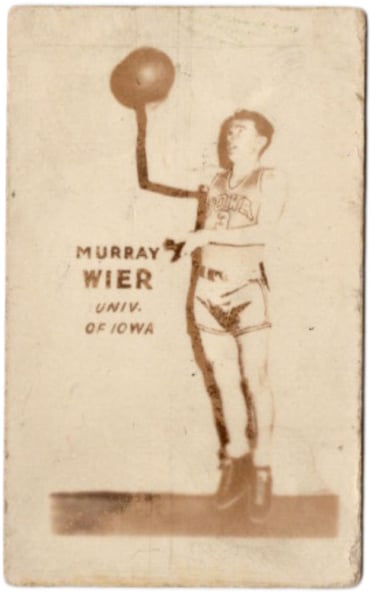 1948 Magic Photos Basketball Card Murray Wier No 2 of 6B University of Iowa