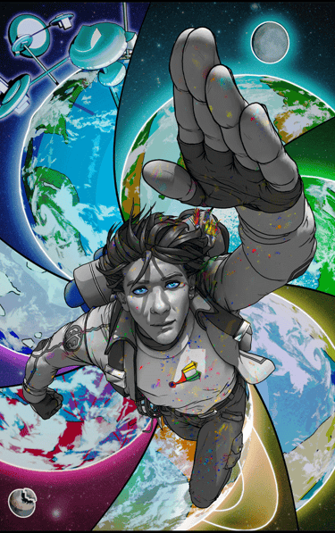 Interdimensional Vagabond Issue 03 cover – Grey risks everything to protect the life he built
