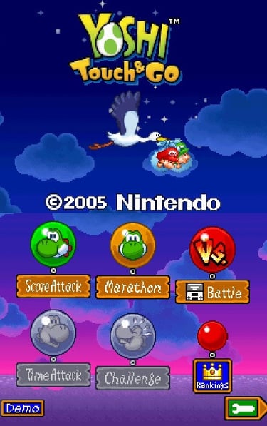 Yoshi's Touch and Go - Title Screen