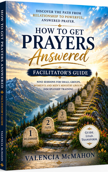 How to Get Prayers Answered Facilitator's Guide book cover featuring a mountain path at sunrise.