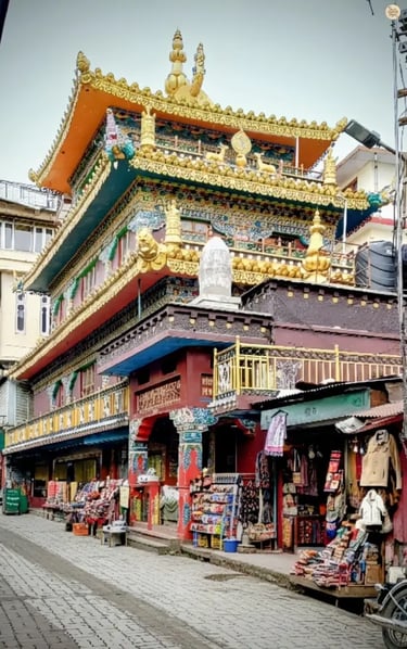 Tibetan Buddhist Kalachakra Temple in McLeod Ganj, Dharamshala.