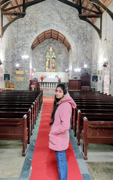 Interior of St. John in the Wilderness Church, McLeod Ganj., Dharamshala, Himachal Pradesh.