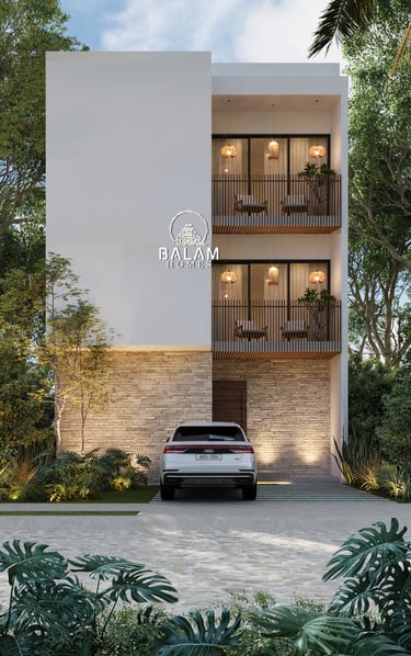 Casa de lujo en Ciudad Mayakoba Playa del Carmen con diseño moderno, fachada contemporánea y ubicaci