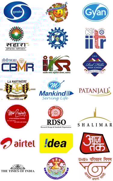 a bunch of logos on a white background