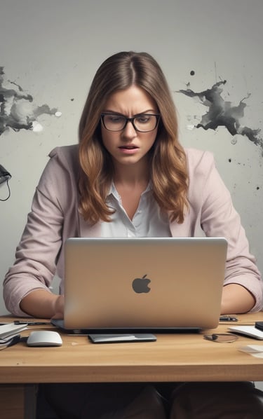 A friendly team collaborating around a laptop with AI interface on screen.