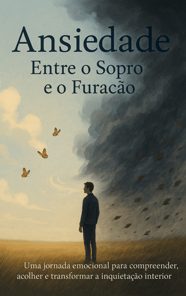 Capa do e-book Ansiedade: Entre o Sopro e o Furacão — guia de controle da ansiedade