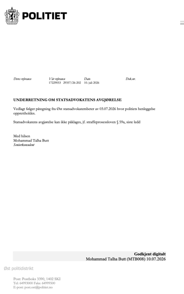 Fredrikstad Police, Østfold police, Salah Al Saadi candidate, Blackmail, Extortion, Linda Tengesdal