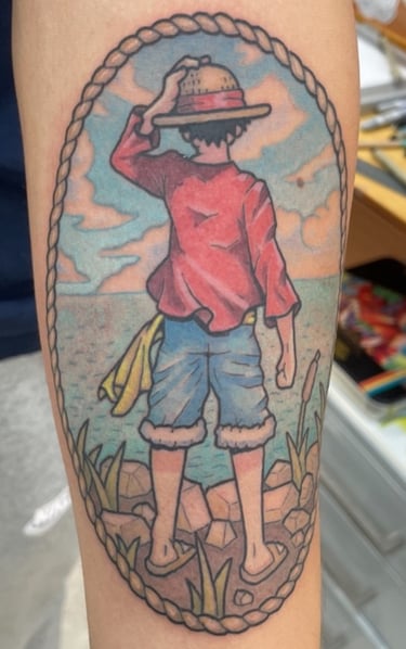 One Piece Monkey D. Ruffy tattoo