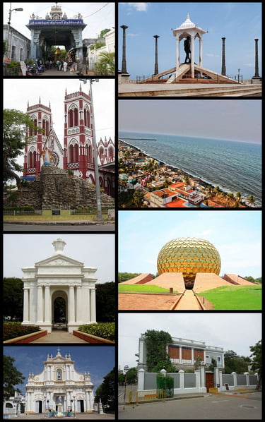 Affordable Pondicherry drop taxi and outstation tourist cab service - South India Drop Taxi