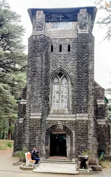 St. John in the Wilderness Church surrounded by deodar trees near McLeod Ganj, Himachal Pradesh.