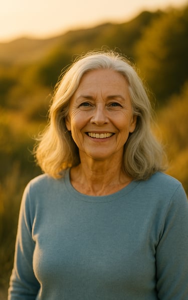 Senior vrouw geniet van een gezond en evenwichtig leven na 60 – welzijn en positieve energie