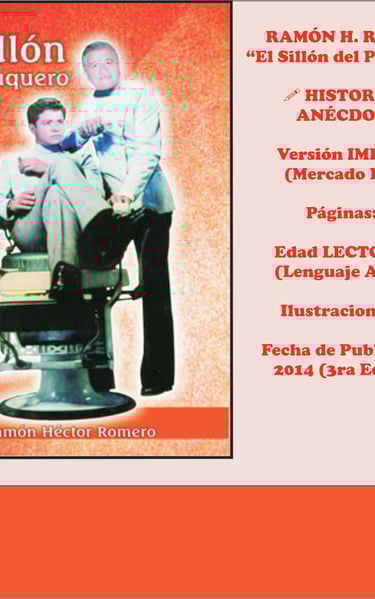 Imagen de Fondo: Tapa del Libro "El Sillón del Peluquero" del Escritor Ramón H. Romero