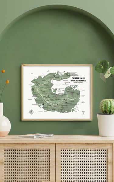 La carte des Hautes-Alpes Zéro Cinq Design