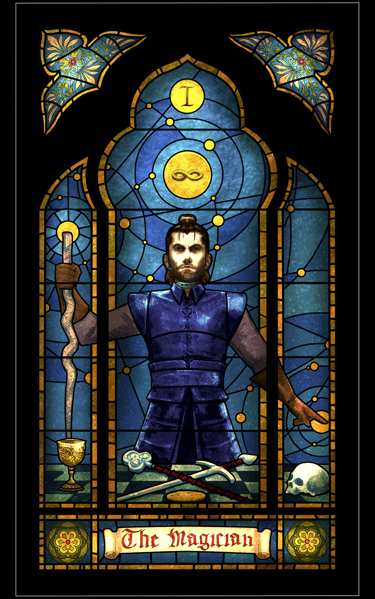 The Magician Tarot Card from "Fools Reborn". Art by David Ledesma