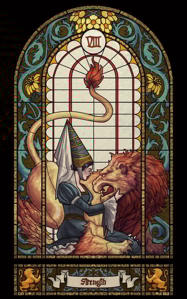 Fools Reborn - Strength Card. Artist: David Ledesma,