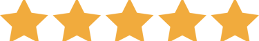 Témoignage client avec cinq étoiles dorées et citation positive sur l'accompagnement