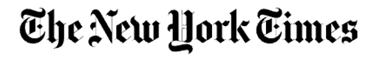 New York Times logo in black Gothic-style text.