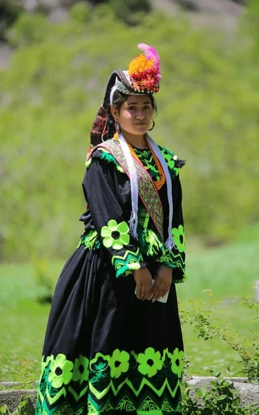 Chitral Kalash Valley Culture women in traditional dress