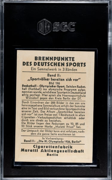 Muratti Olympics Sports Card German Basketball