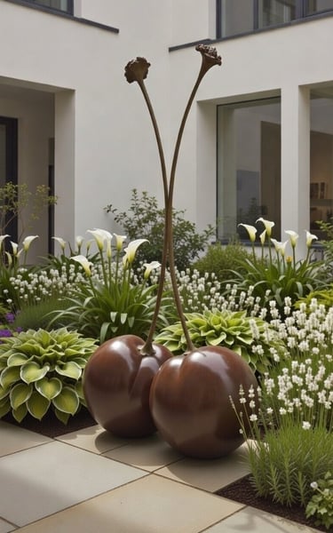 Giant Bronze Cherry sculpture by Mark Richard Hall Sculptor