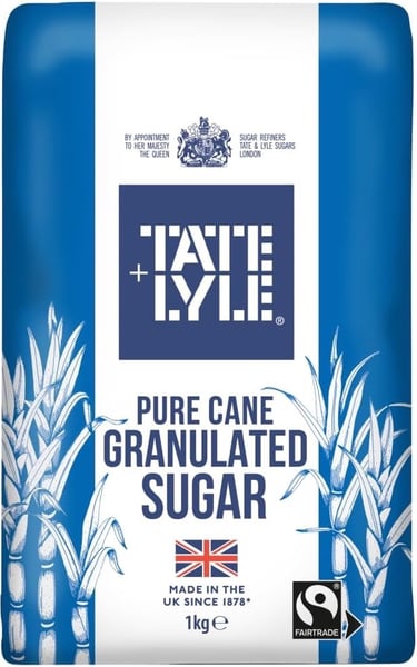 a bag of rice with a blue and white background