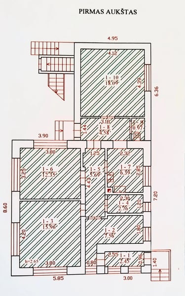 Buto planas - pirmas aukštas