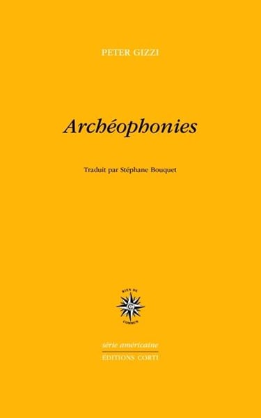 Couverture Archéophonies Peter Gizzi