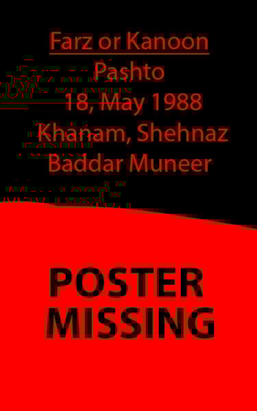 Farz or Kanoon	Pashto	18, May 1988	Khanam, Shehnaz, Baddar Muneer