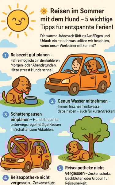 Reise im Sommer mit dem Hund - Tipps von Tierheilpraktikerin