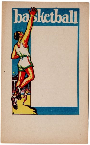 Rare 1930s Basketball Trade Card Illustrated