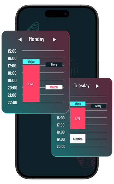 calendrier intelligent assistant digital créateurs LIVE
