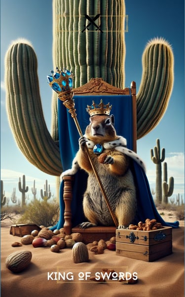 King of Swords Tarot Card Spiritual Forest Tarot Deck