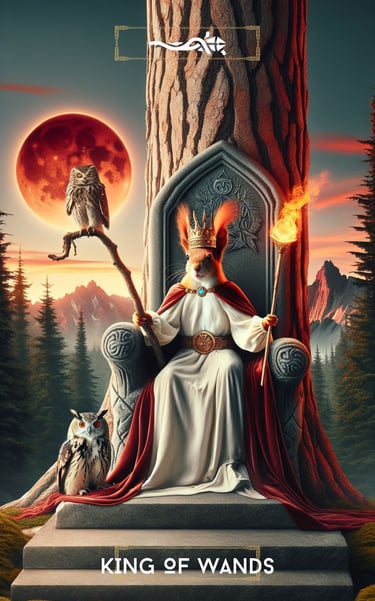 King of Wands Tarot Card Spiritual Forest Tarot Deck