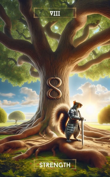 Strength Tarot Card Spiritual Forest Tarot Deck
