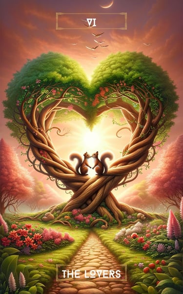 The Lovers Tarot Card Spiritual Forest Tarot Deck