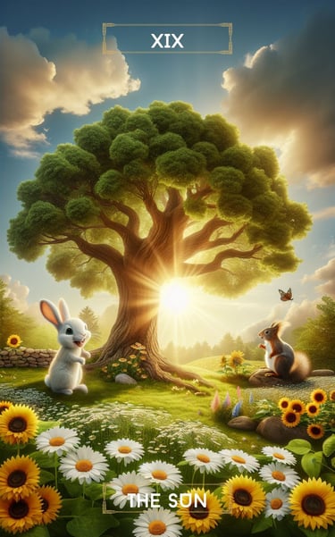 The Sun Tarot Card Spiritual Forest Tarot Deck