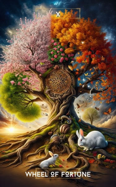 Wheel of Fortune Tarot Card Spiritual Forest Tarot Deck