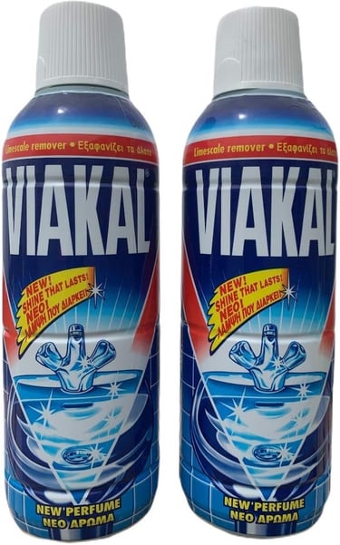 two bottles of viaka water on a white background