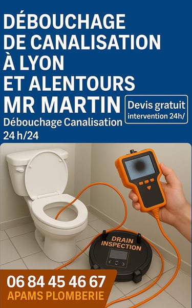 Expert specialiste deboucge wc toilette douche baignoire appartement maison Lyon 