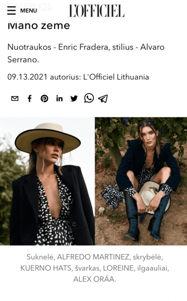 Botas Alex Oráa en revista LÓfficiel (Lithuania)