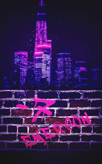 The cover for Negative 7, a short story. Spray paint on a brick wall