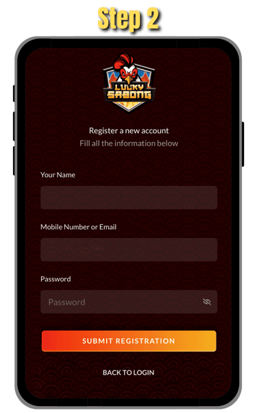 step 2 of how to register in phsabong