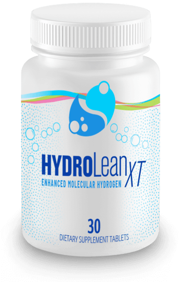 HydroLean XT Enhanced Molecular Hydrogen dietary supplement bottle containing 30 tablets.