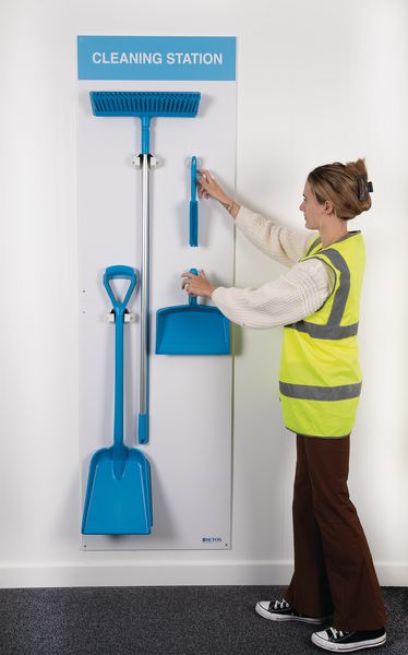 cleaning station shadow board wall mount