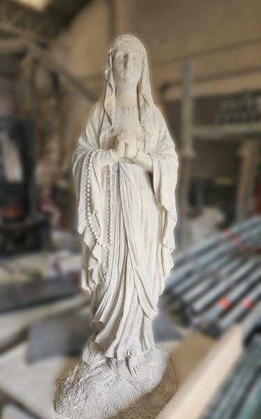 Restauration d'une statue - Pézenas 34120 - Hérault - Nettoyage pierre