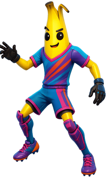 a banana banana peeler wearing a colorful outfit