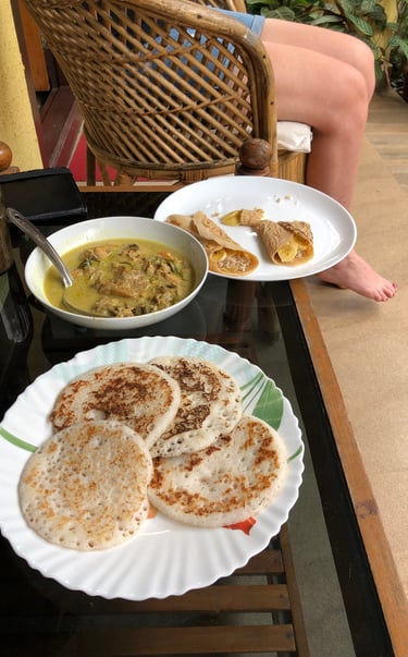 breakfast at the Periyar inn, Kumily, Kerala, India